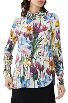 Floral-Print Long Sleeve Shirt
